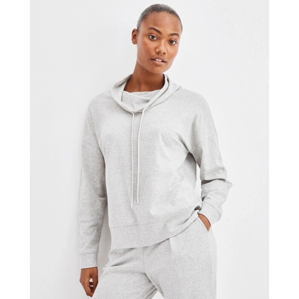 HAVEN WELL WITHIN Funnel Neck Gray Pullover Sweatshirt Women XXL Cotton Casual